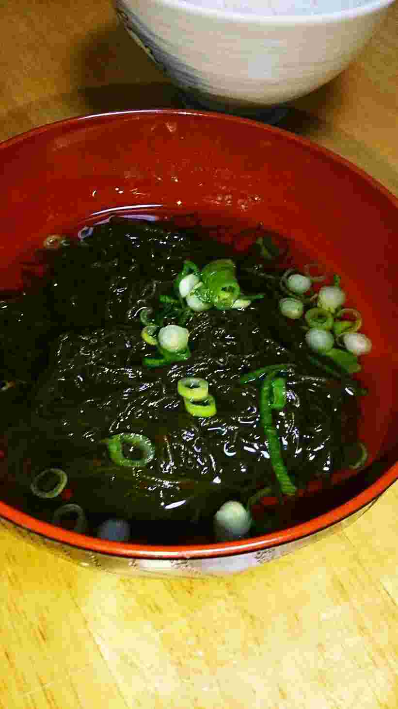 離乳食用に作ったもずくスープ