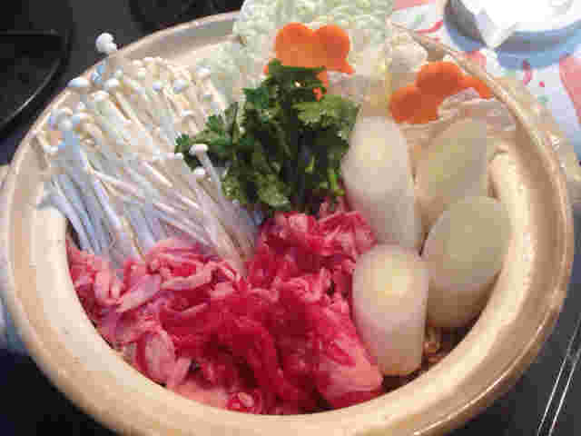 りんごが隠し味の贅沢すき焼き