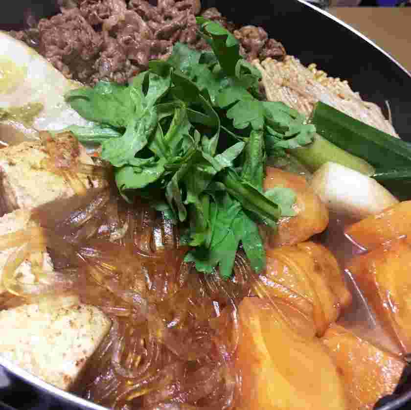 隠し味に柿を使ったすき焼き