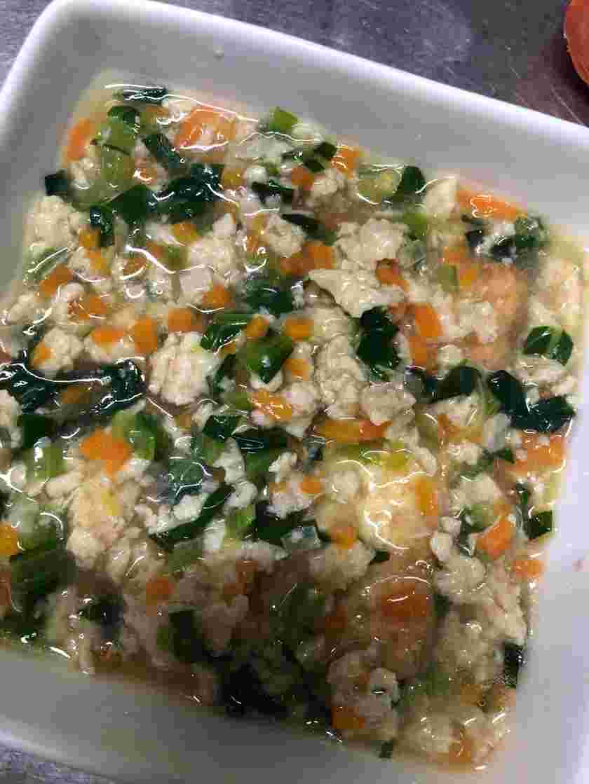 離乳食の厚揚げ豆腐の野菜あんかけ