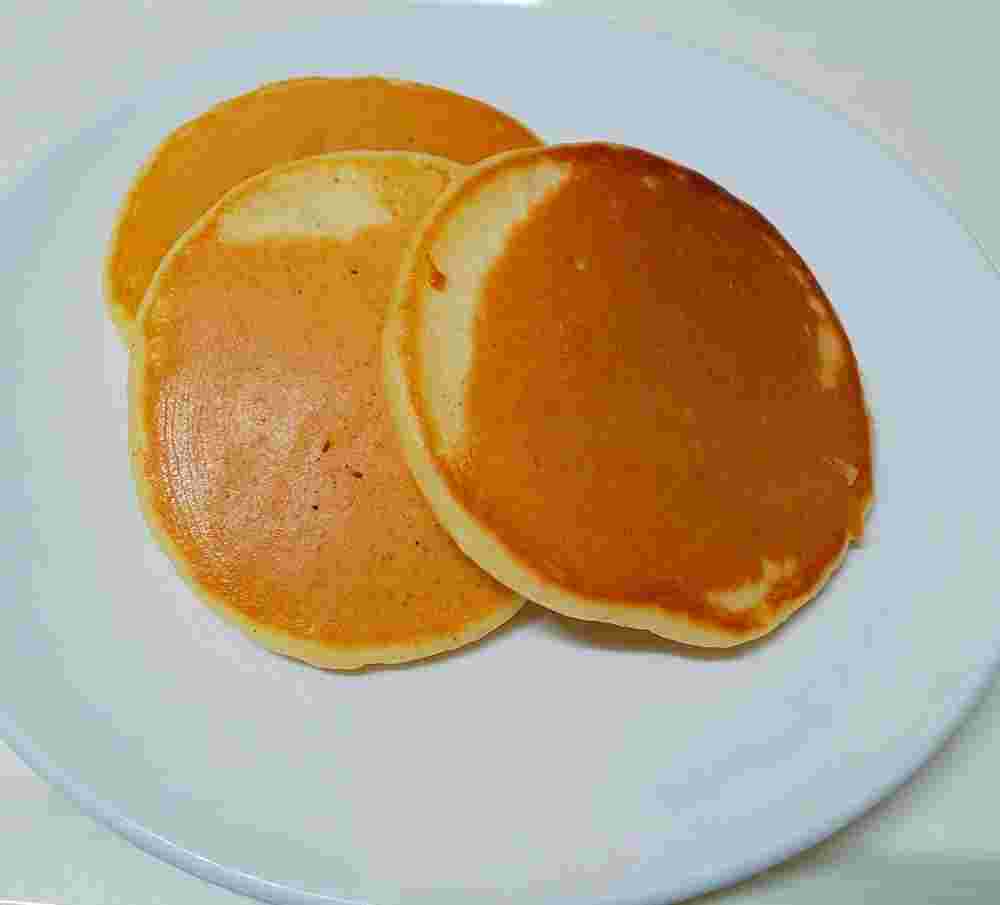 みりんを隠し味に加えたおからのホットケーキ