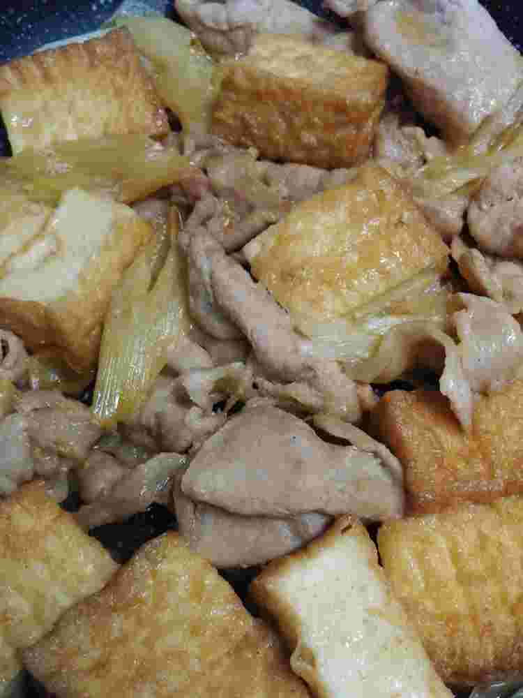 豚肉と厚揚げのカレー南蛮風
