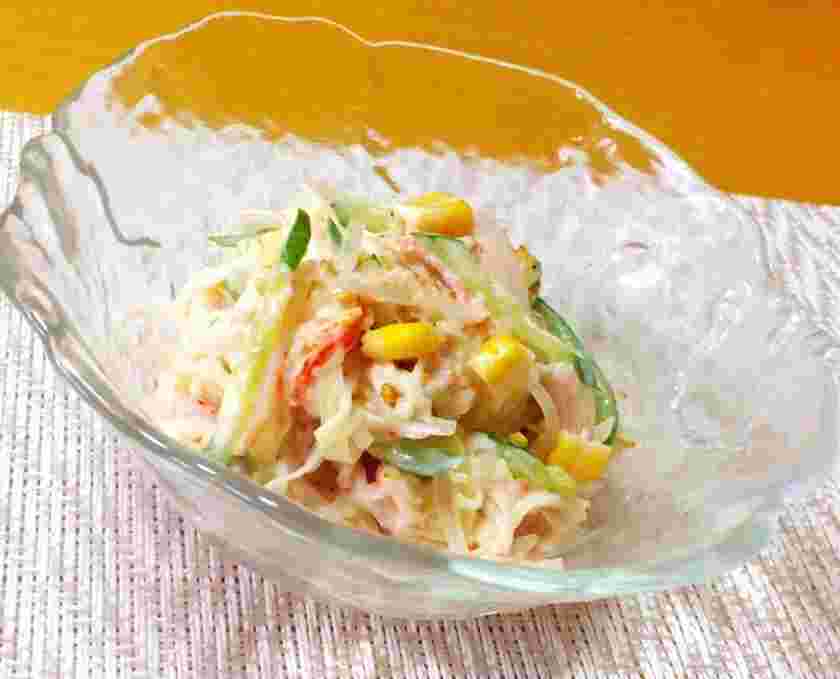 春雨入り味噌マヨの玉ねぎサラダ