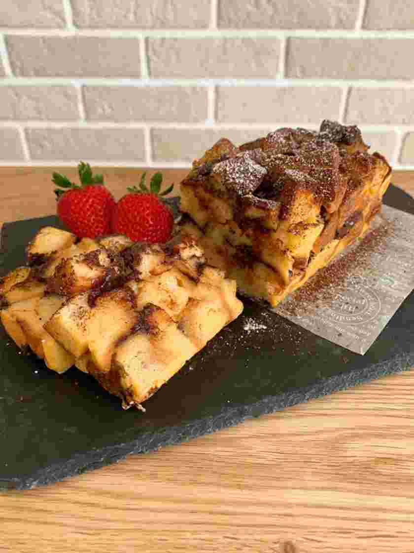 チョコレートと食パンで作るフレンチトースト