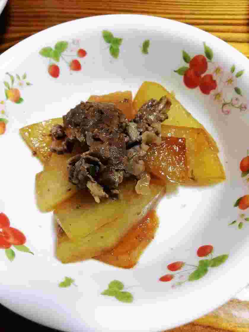 牛肉と冬瓜を使った和風炒めの副菜
