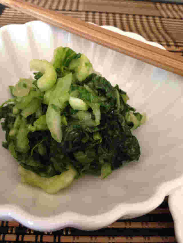 昆布茶で作るチンゲン菜の漬物