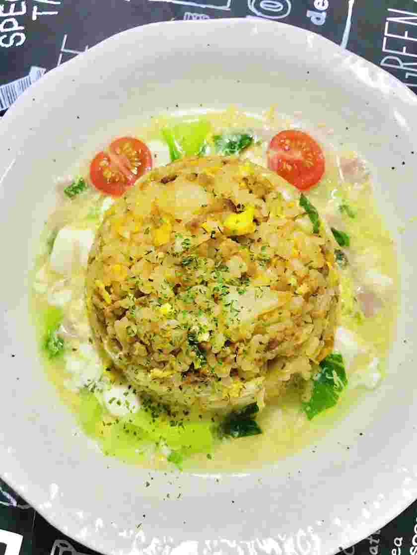 豚ひき肉とチンゲン菜のあんかけチャーハン