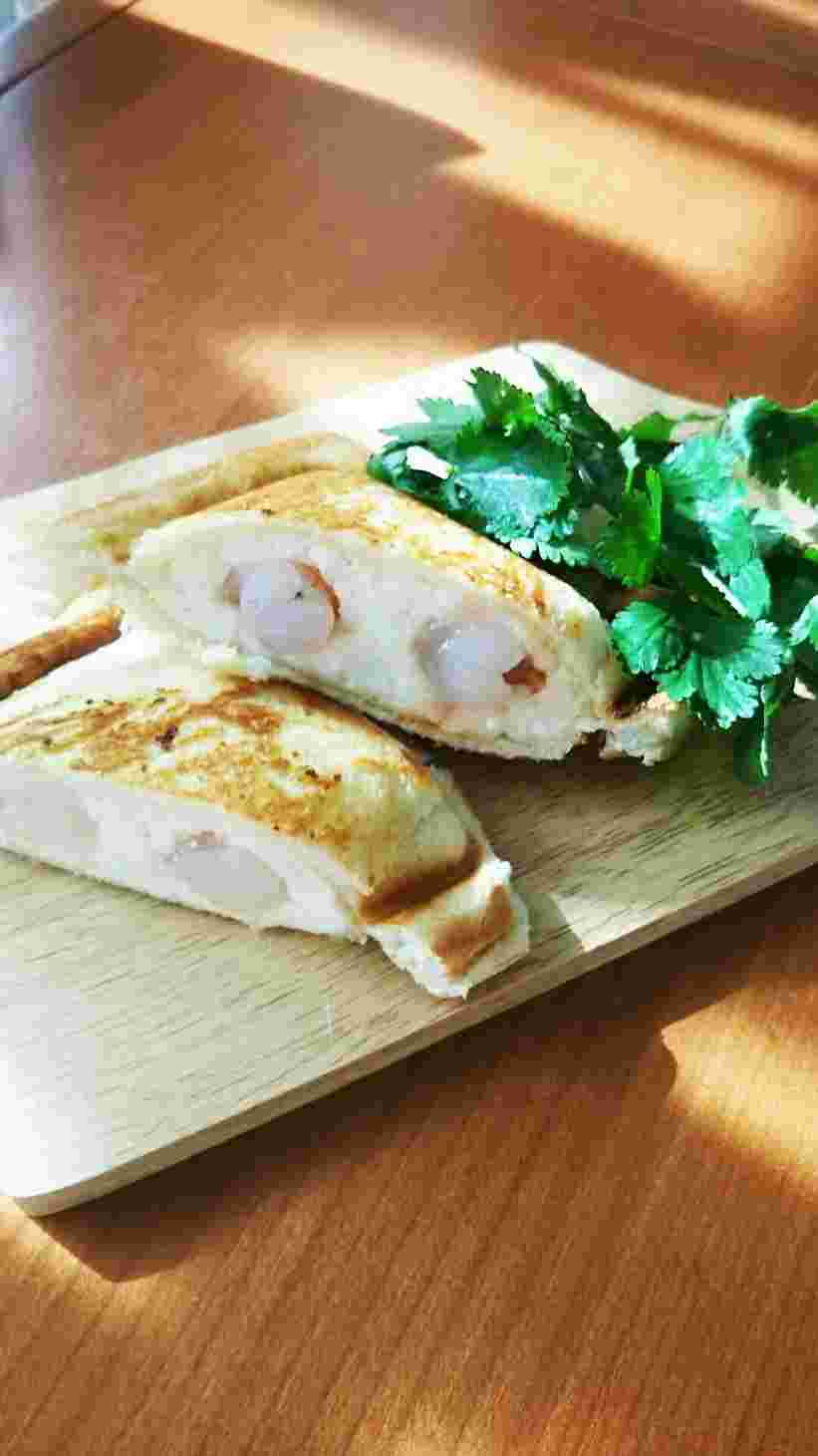 ハトシ風に焼いたホットサンド