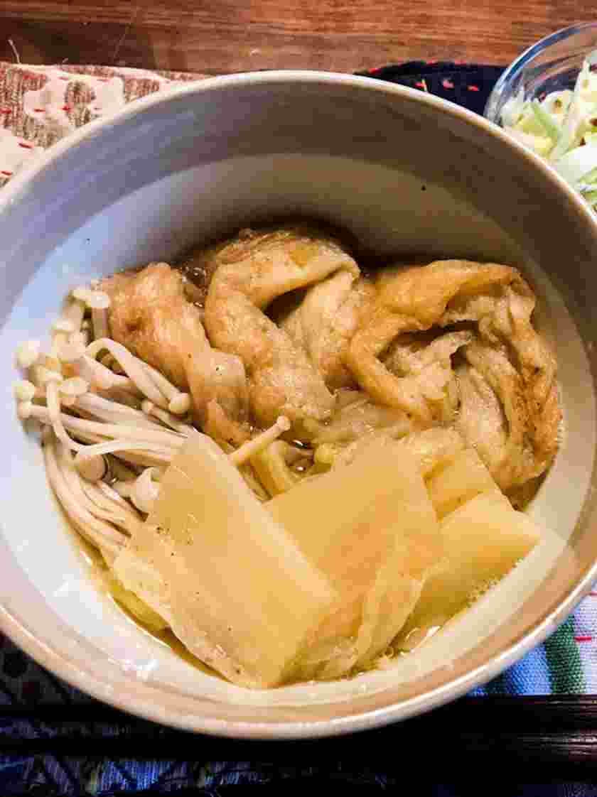 白菜と車麩を使った煮物の副菜