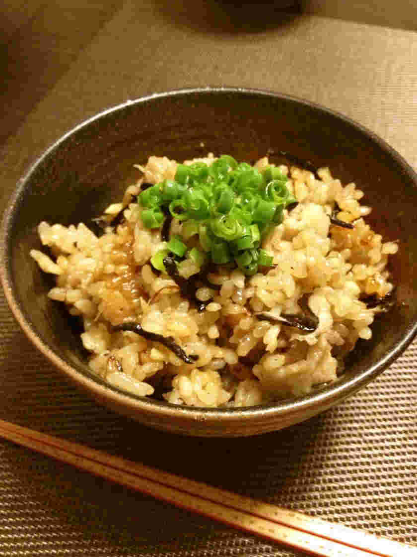 豚肉と生姜の簡単炊き込みご飯