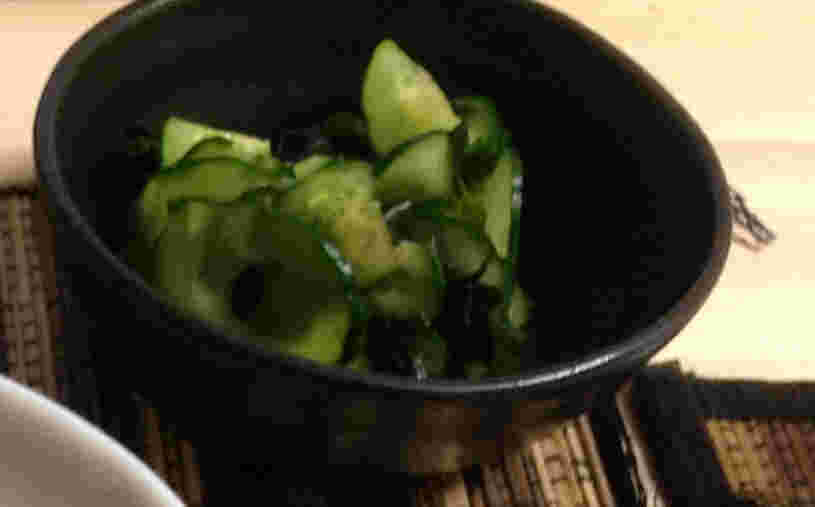 ポン酢できゅうりとわかめの酢の物
