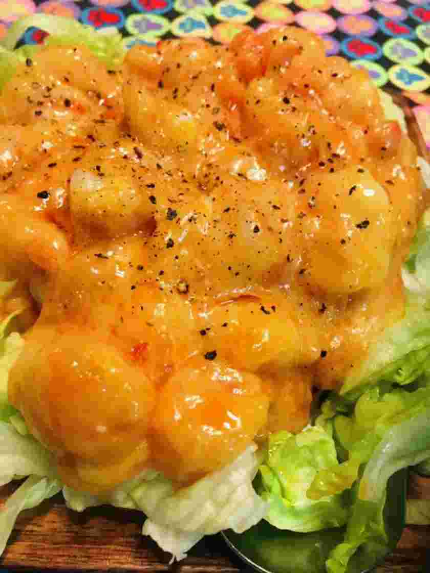 エビチリのチーズソース