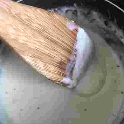 調理中のクリームチーズ