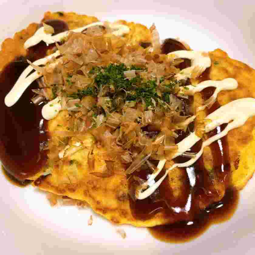 おからパウダーとオートミールのヘルシーお好み焼き