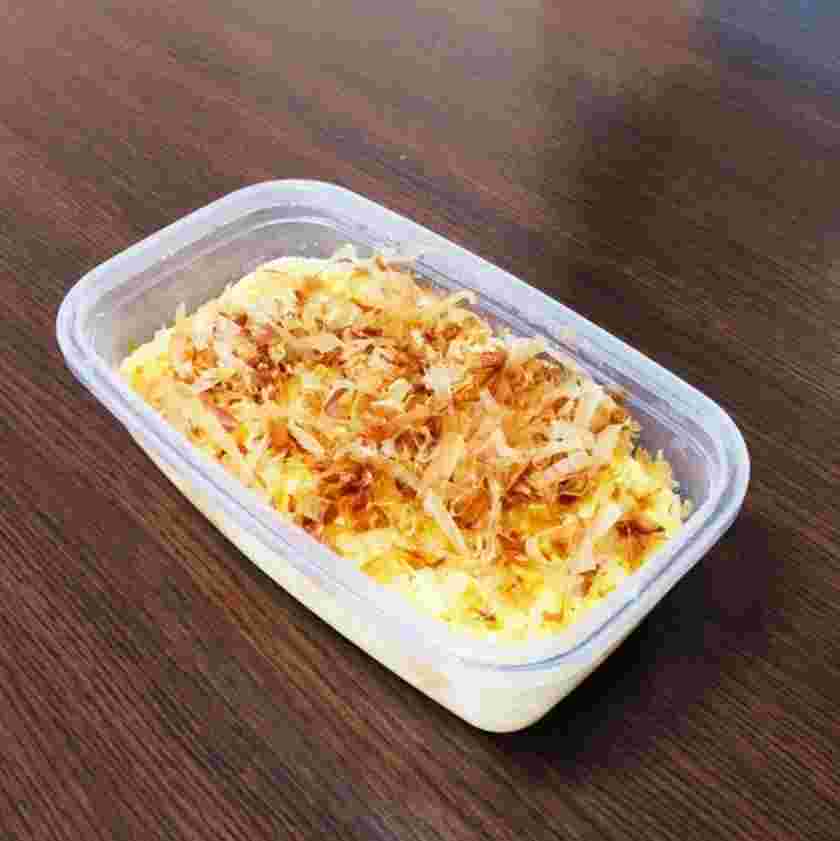 おからパウダーと粉豆腐のレンジお好み焼き
