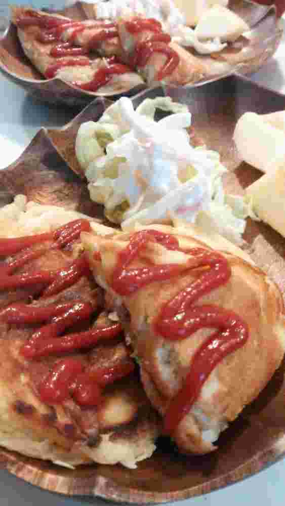 パンケーキのワンプレート朝食