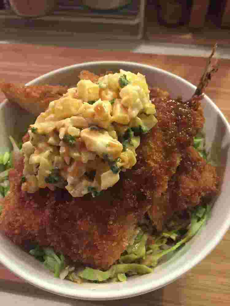イカフライのタルタルソース丼