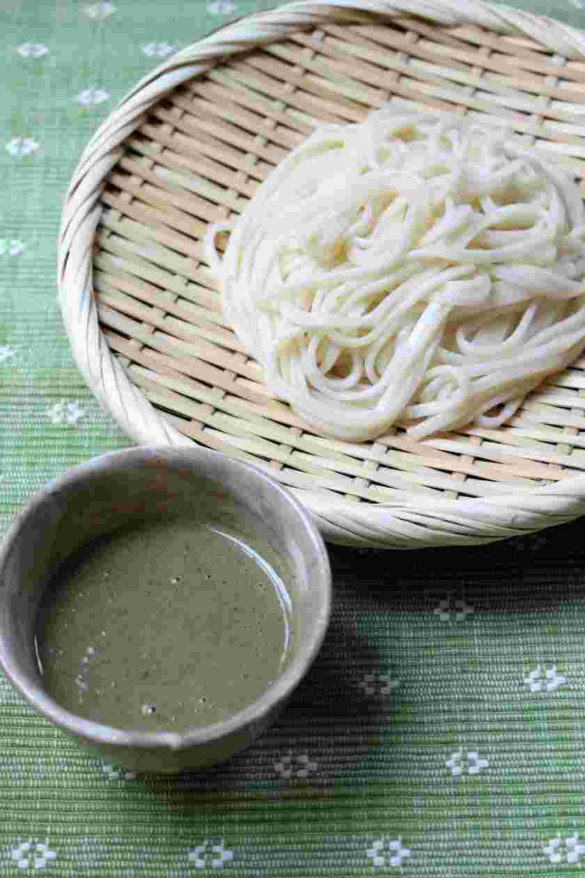大葉くるみだれのざるうどん