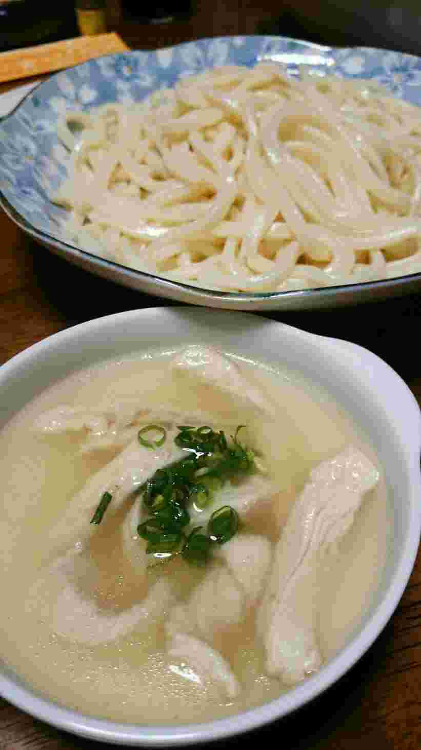 鶏塩タレのざるうどん