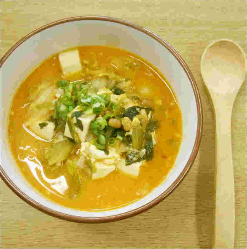 豆腐入り納豆キムチクッパ