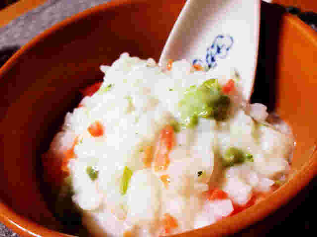 野菜入りの洋風お粥