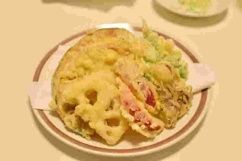 秋野菜と林檎の天ぷら