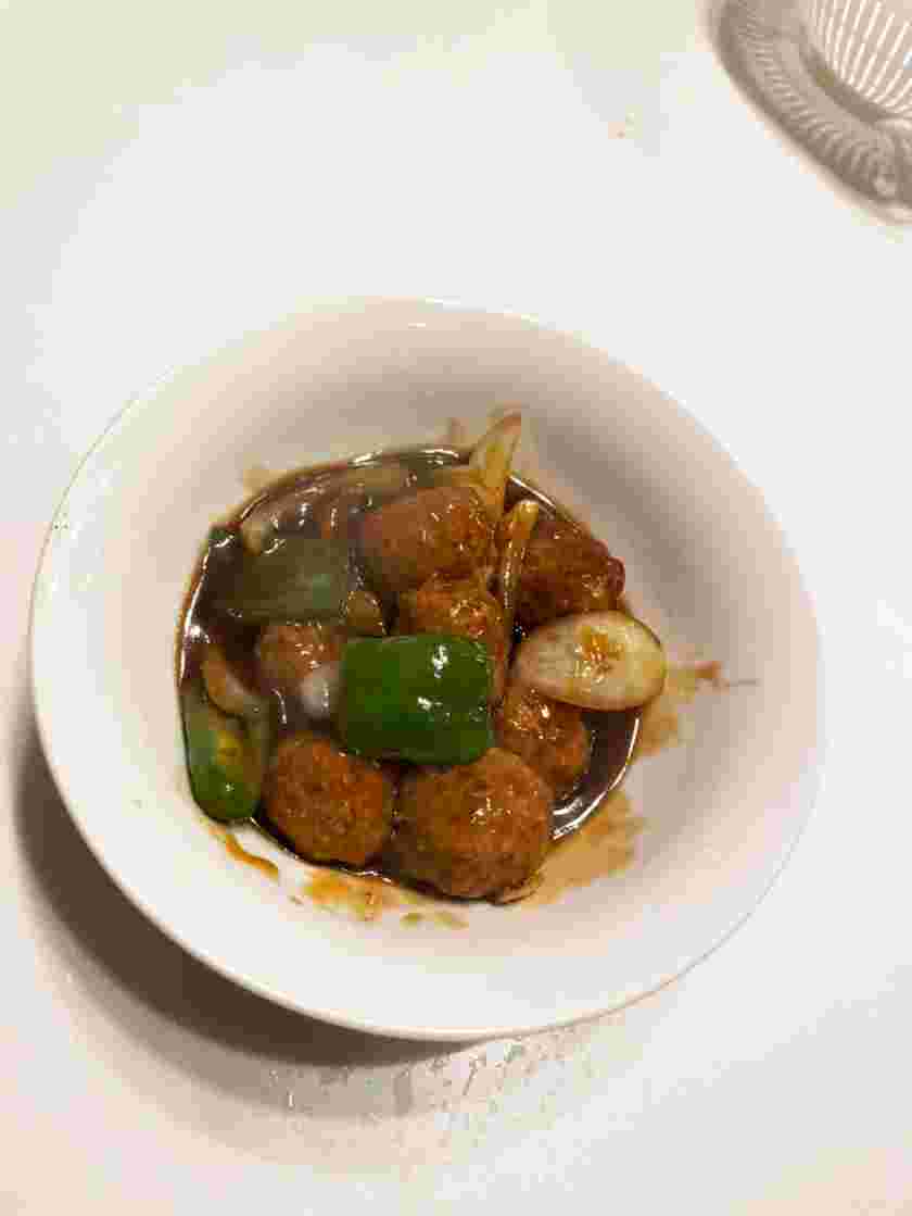 揚げ肉団子の甘酢あん