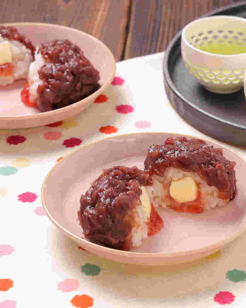 いちごとチーズのおはぎ