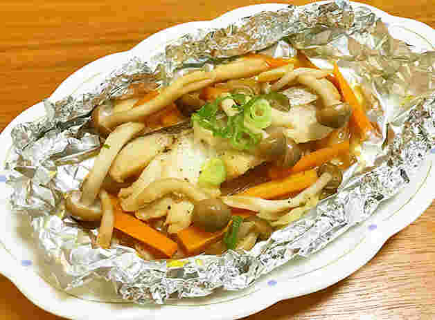 白身魚の柚ぽんホイル焼き