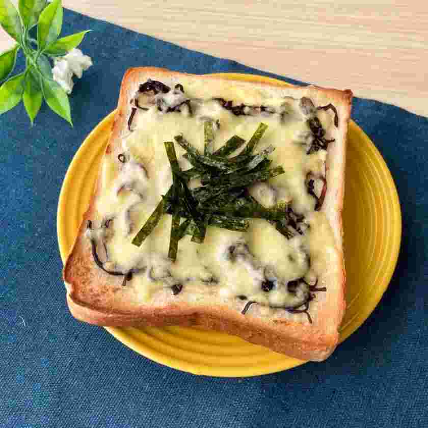 塩昆布の和風トースト