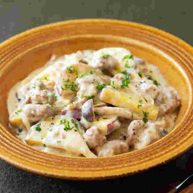 大豆のお肉とさつまいものソイクリーム煮