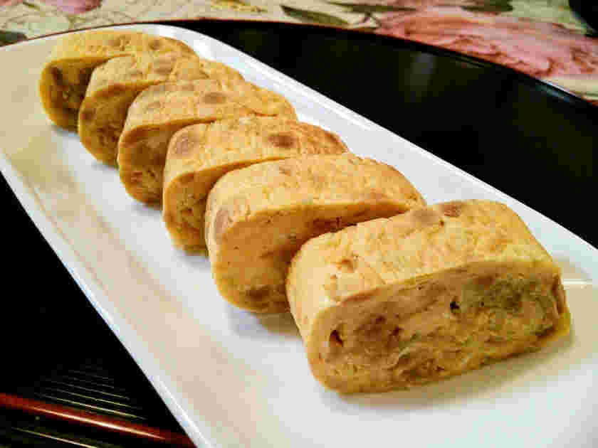 天かすとねぎの卵焼き