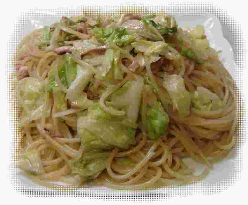 塩辛とキャベツのパスタ