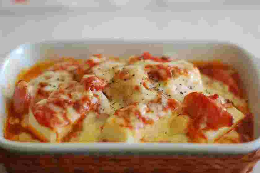 おかずレシピの木綿豆腐を使ったミートソースグラタン