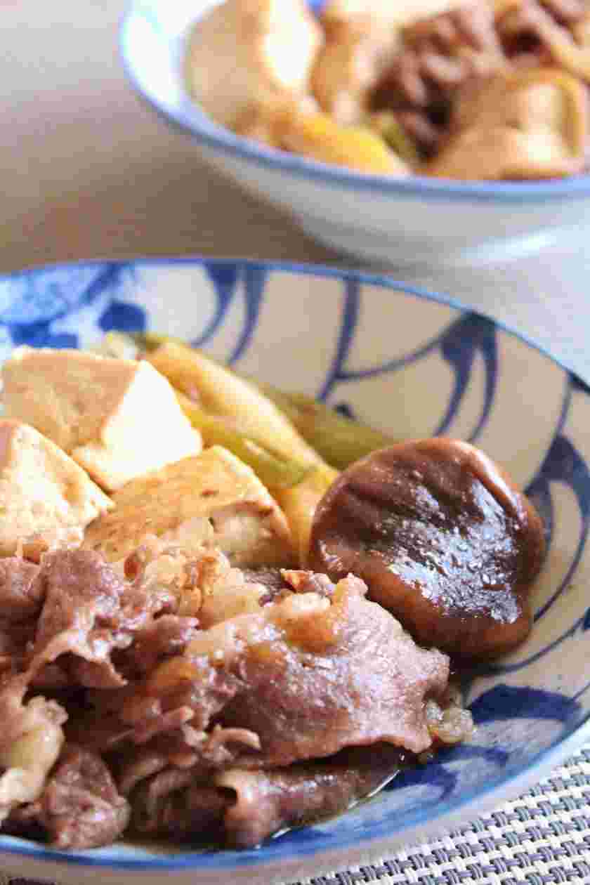 おかずレシピの肉豆腐