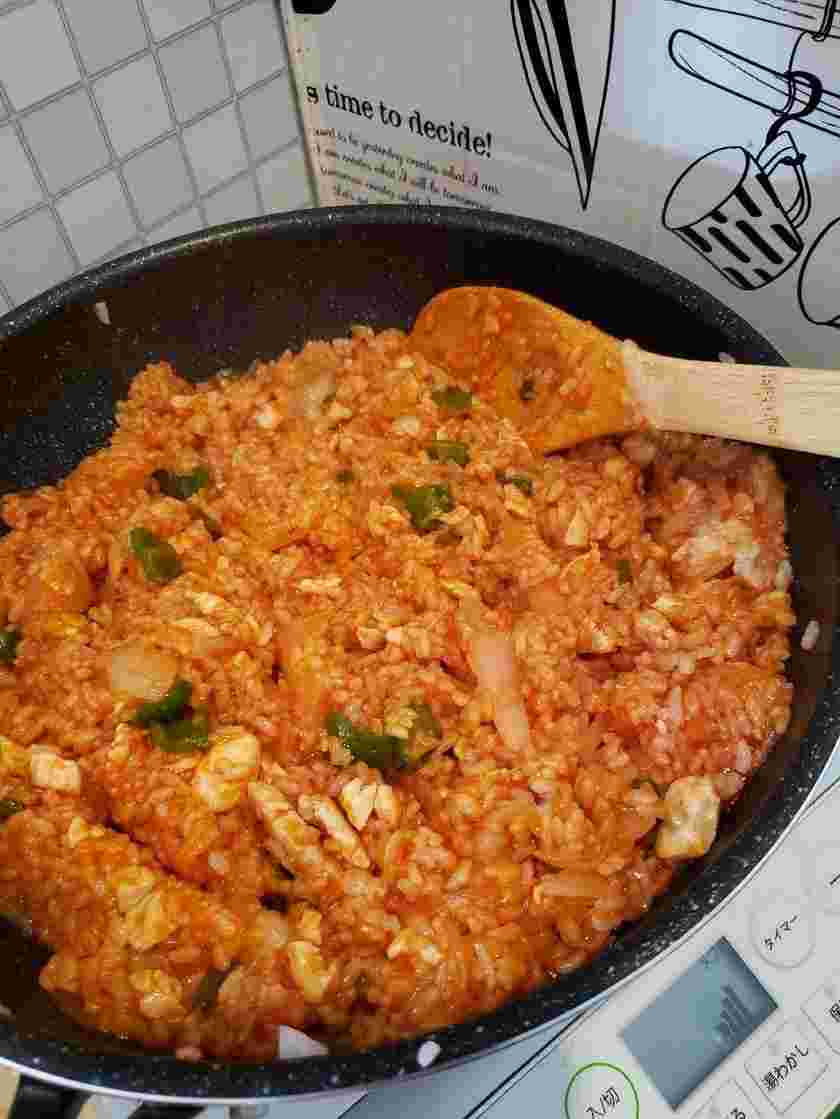タンポポオムライスに使うチキンライス