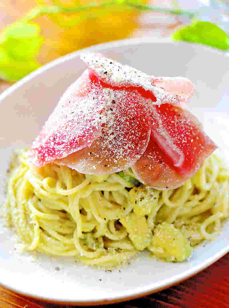 生ハムのアボカドパスタ