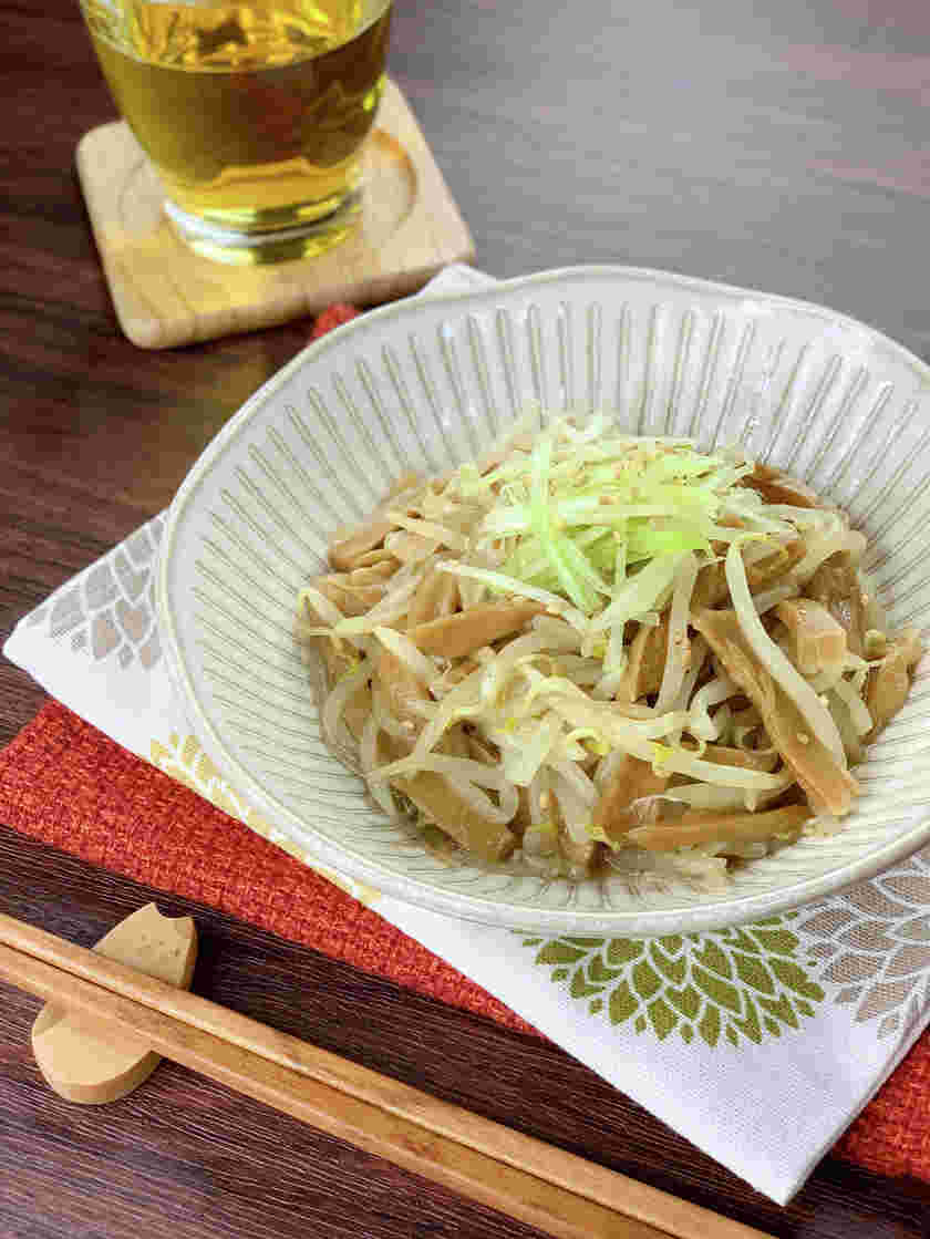 もやしとメンマの塩炒め
