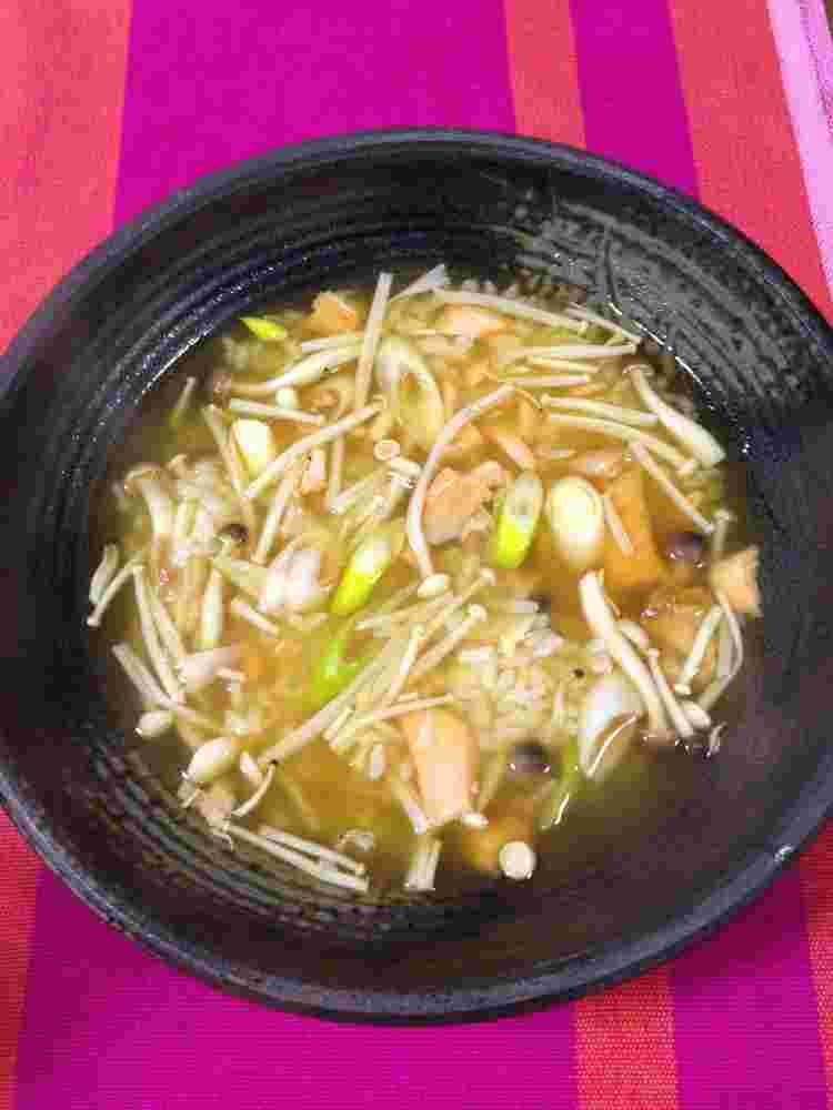 きのこの簡単鮭雑炊