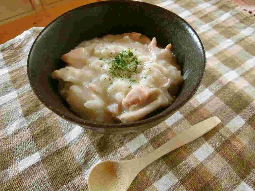 クリーミー鮭雑炊