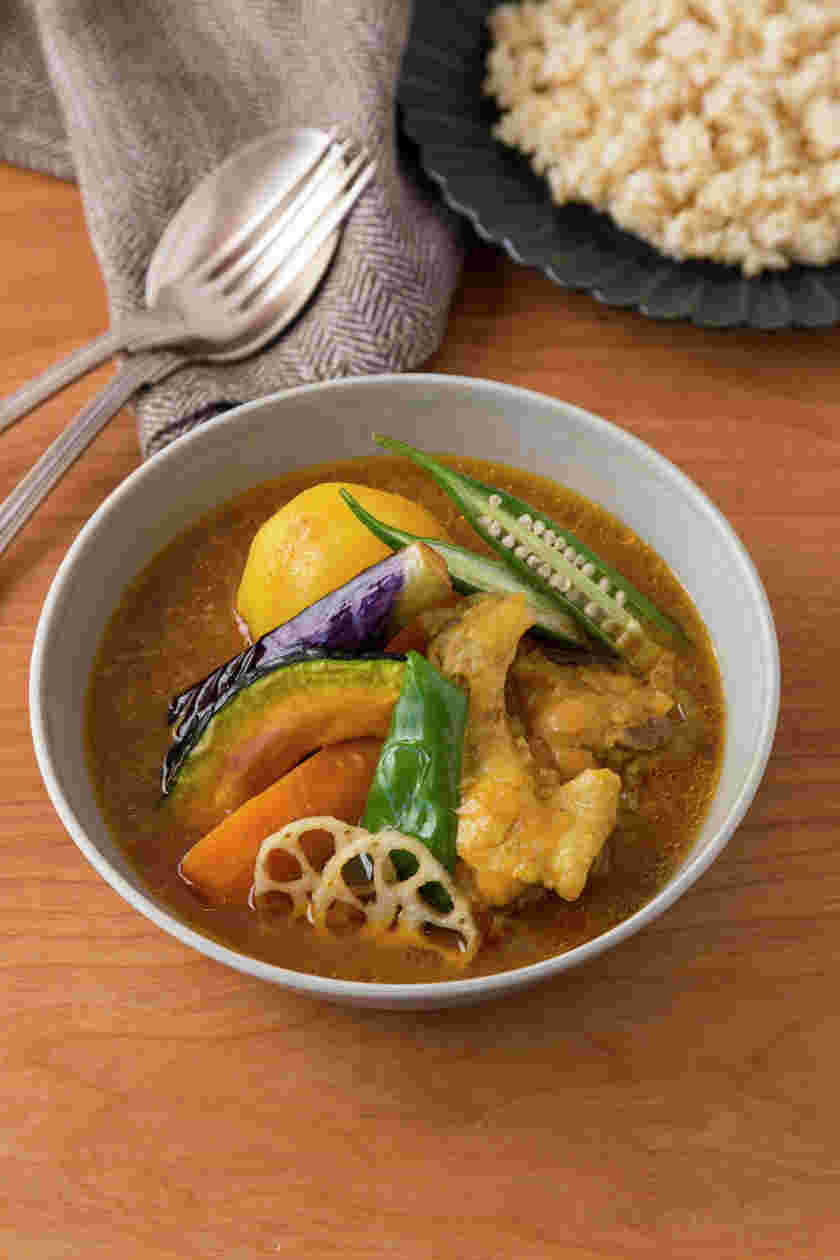 なすとじゃがいものスープカレー