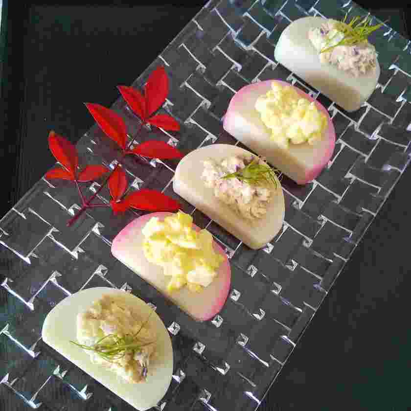 お正月料理に合う蒲鉾のカナッペ
