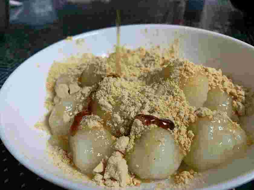 冷やご飯でモチモチ団子