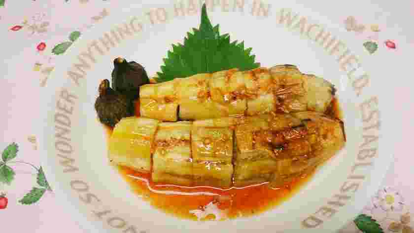 グリルで作った焼きなすのお浸し