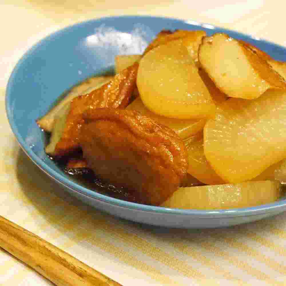 八方だしで作る大根とさつま揚げの煮物