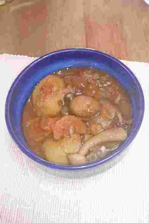 リメイクレシピのハヤシライスを使った洋風肉じゃが