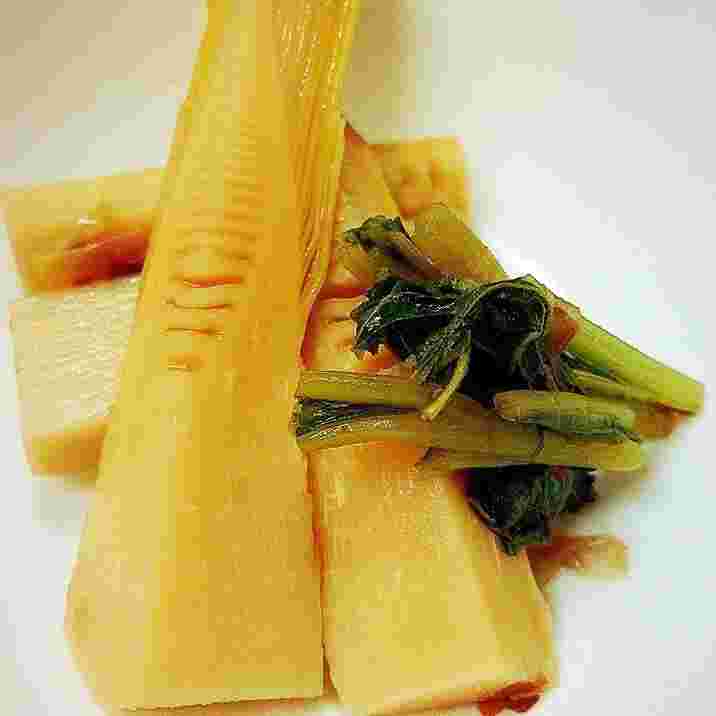 ふきの葉とたけのこの煮物