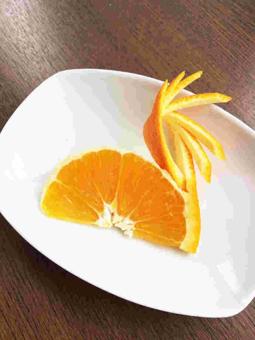 オレンジの切り方の飾り切り