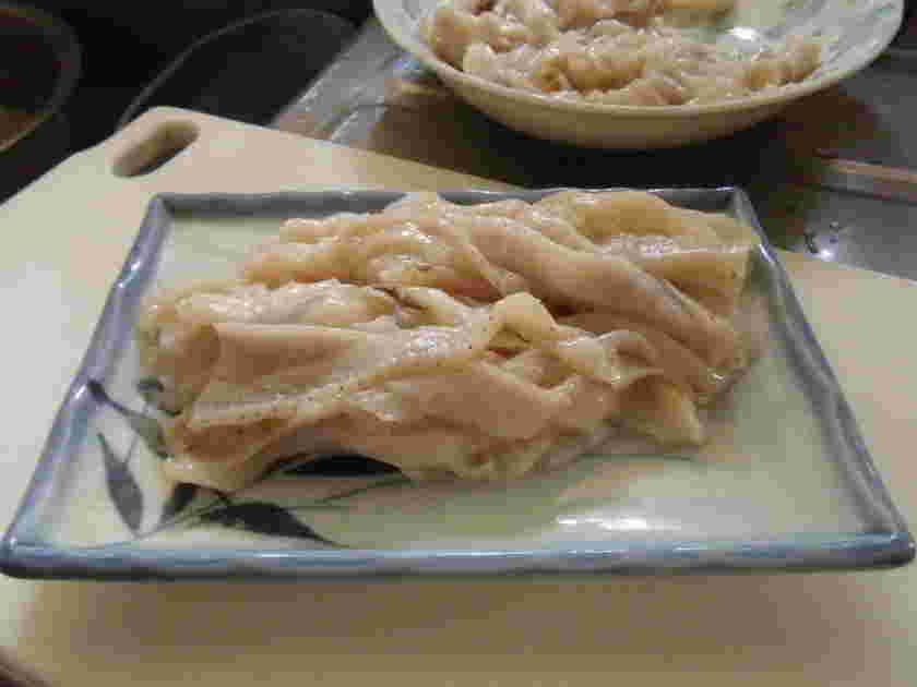 貝ひもの刺身