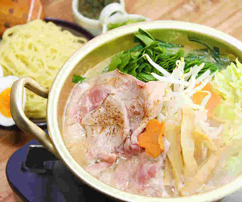 貝ひもの魚介豚骨つけ麺鍋